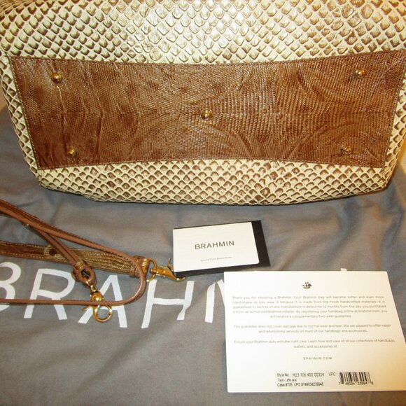 Brahmin Faye Latte Java Large Satchel - Picture 7 of 9